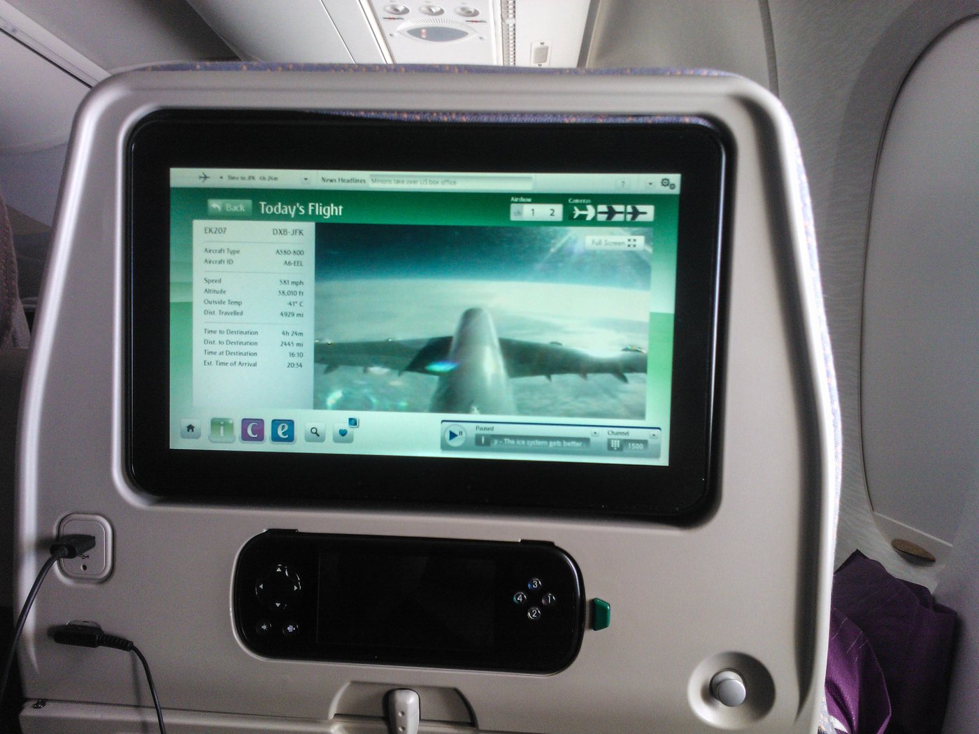Seat-back in-flight entertainment screen